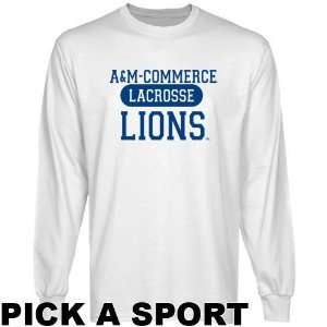  Texas A & M Commerce Lions White Custom Sport Long Sleeve 