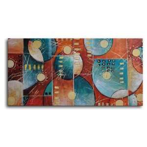  Hand Painted Modern Oil Painting Spaceage textile Canvas 