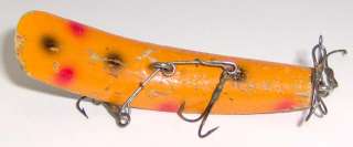 VINTAGE HELIN FLATFISH U20 WOOD LURE in ORANGE SPOT * WOOD * L@@K 