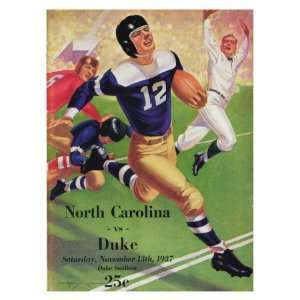  North Carolina vs. Duke, 1937 Giclee Poster Print, 32x44 