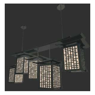   Eleek Teahouse Chandelier, Incandescent, Version 1