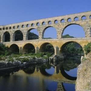 The Pont Du Gard, Roman Aqueduct, Gard Near Nimes, Languedoc, France 