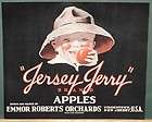   jersey jerry apple crate label emmor roberts orchards vincentown