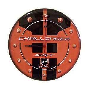  Dodge Challenger Vintage Button Tin Clock Sports 