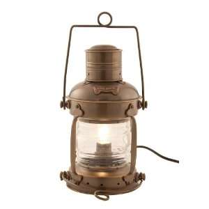  Antique Brass Anchor Electric Lantern 12   Lamps 