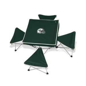  North Pole New York Jets Folding Table and Stool