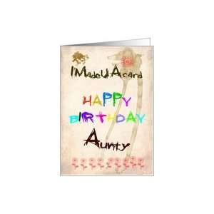  Aunty birthday card made by a child Card Health 