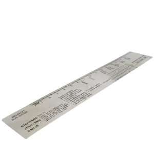  8 Metal Jewelers Ruler w/ Troy Ounce Conversion & Ring 