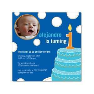  Birthday Party Invitations   Sweet Tiers Capri Blue By 