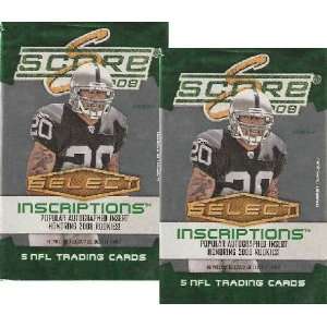  Two (2) Packs of 2008 Score Select Football Factory Sealed 