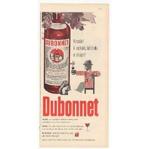  1951 Dubonnet Aperitif Wine Bottle Man Squirrel Print Ad 