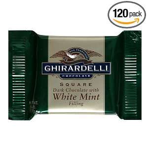 Ghirardelli Individual Squares Dark Chocolate with Mint Filling, 0 
