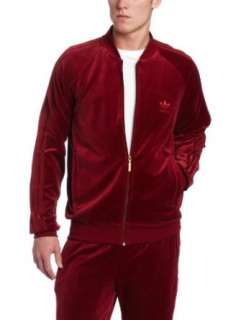  adidas Mens Superstar Velour Track Top Clothing