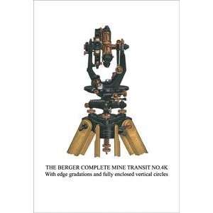   poster printed on 12 x 18 stock. Berger Complete Mine Transit No. 4K