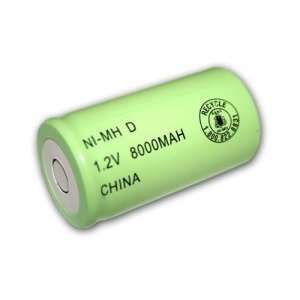   Size Rechargeable Battery 8000mAh NiMH 1.2V Flat Top Cell Automotive