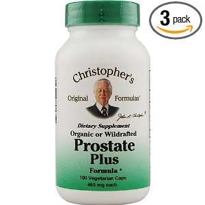   Christopher Prostate Plus Formula   100 vegetarian capsules, Pack of 3