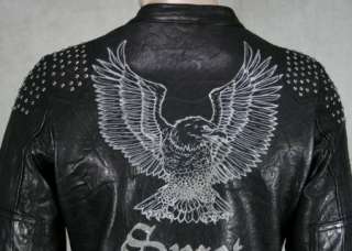 SMET Christian Audigier LEATHER jacket Eagle signature  