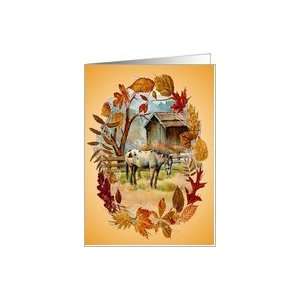  AUTUMN LEAVES & APPALOOSA by SHARON SHARPE Card Health 