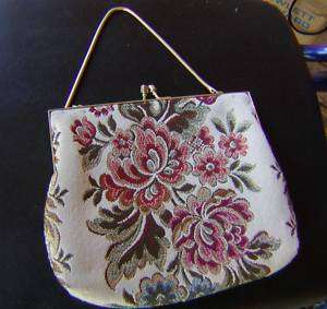 Vintage NEW ORLEANS Fabric Evening Purse Handbag VGC  