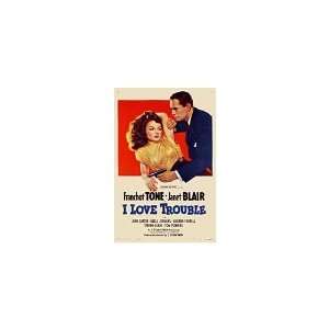  I Love Trouble Movie Poster, 11 x 17 (1948)