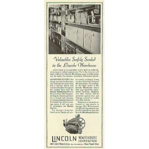    Lincoln Warehouse Ad Ad from April 1938   $29