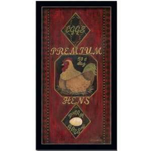  Premium Hens French Country Kitchen Sign Print Framed 