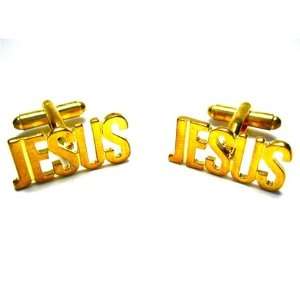  Gold Jesus Cufflinks Jewelry