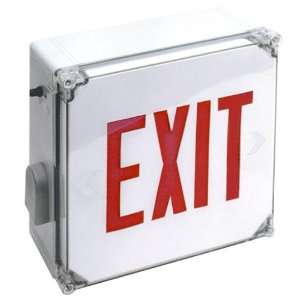 Elco EE21RW Red Step and Brick Lights Parts Weatherproof LED Exit Sign 