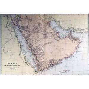  Blackie 1882 Antique Map of Arabia