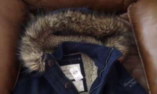 240 NWT ABERCROMBIE & FITCH WOLF POND Mens Coat Outerwear Hoodie 