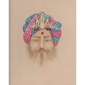  Man with Traditional Turban   Watercolor Painting On Paper 