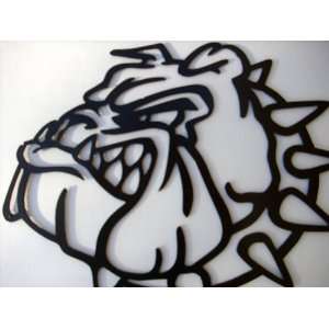  Bull Dog Silhouette, Metal Art, Decor 