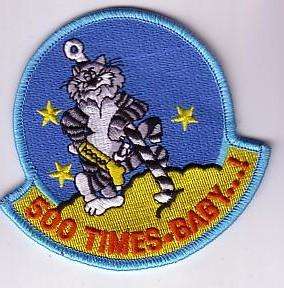 PATCH USN F 14 TOMCAT 500 TIMES BABY  TRAPS PARCHE  