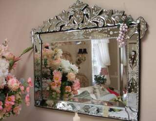 Venetian Glass Mirror~Chic & Shabby~Art Deco~Mantle~Foyer~Vanity 