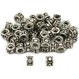  Spacer Bali Beads Antique Silver Plated 5.5mm Approx 50 