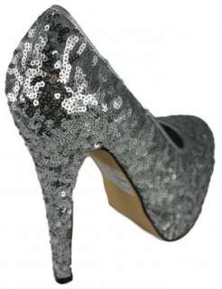   SEQUIN SPARKLY HIGH HEEL PLATFORM STILLETO COURT PARTY SHOES  