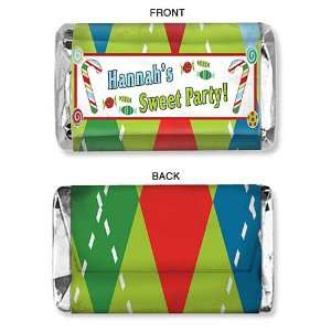   Argyle Personalized Mini Candy Bar Wrapper   Qty 75 Health & Personal