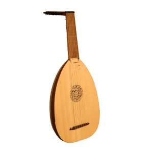 Ems 7 Course Lute, Case & Book Musical Instruments