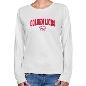 Arkansas Pine Bluff Golden Lions Ladies White Logo Arch Long Sleeve 