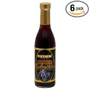 Kedem Cooking Wine Marsala No Sugar, 12.7 Ounce Glass Bottle (Pack of 