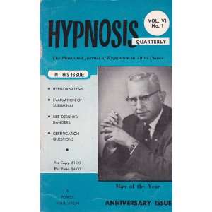  Hypnosis Quarterly (Vol VI No. 1) Harry Arons Books