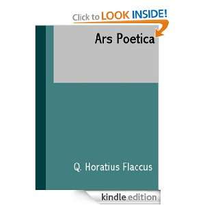Ars Poetica (Latin Edition) Q. Horatius Flaccus  Kindle 