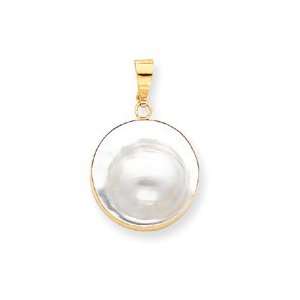  14k Blister Cultured Pearl Pendant   JewelryWeb Jewelry