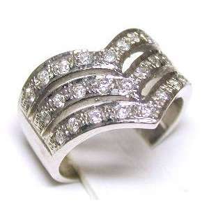    Art Deco Diamond Chevron Band   Size 4.5   JewelryWeb Jewelry
