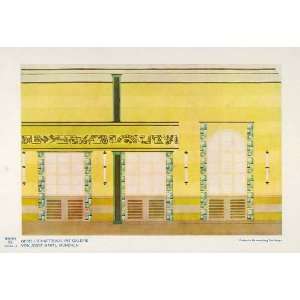  1932 Art Deco Hall Window Wallpaper Treatment Print 