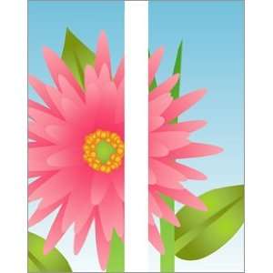   . Seasonal Banner Big Pink Flower Double Sided Design
