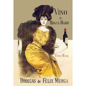  Vino de Rioja Haro 12X18 Art Paper with Black Frame