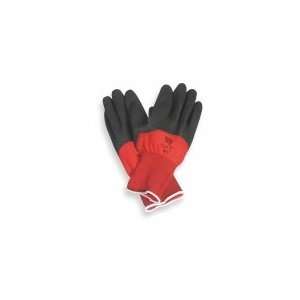  NORTH BY HONEYWELL NF11X/9L Glove,PVC,3/4 Dipped,Red/Black 