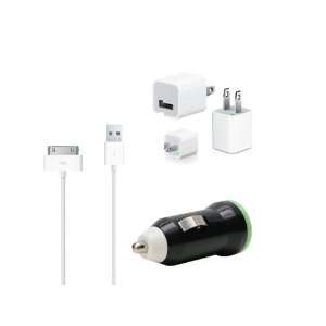  ECOMGEAR(TM) USB AC Wall Charger Data Cable Car Charger 