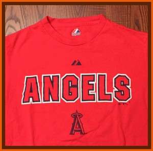 Anaheim Angels MLB Baseball Authentic Bold Angels Team Emblem Red 